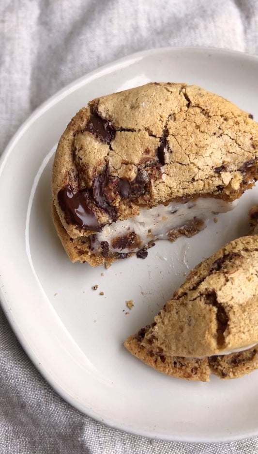 Almond Butter Cookie Ice Cream Sandwich